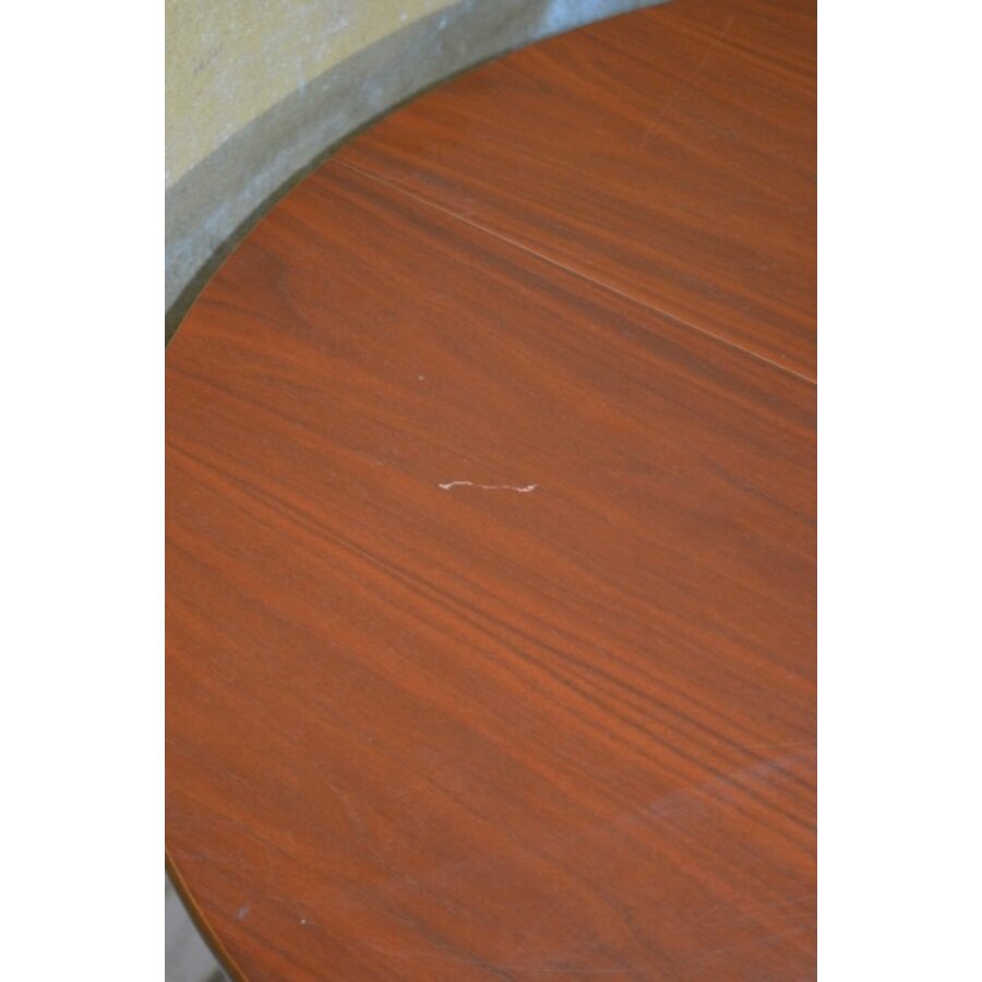 Ronde uitschuifbare eettafel van Engelse makelij met sterpoot-6