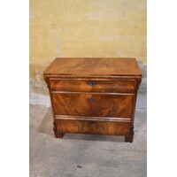 thumb-Antieke commode ca 1880 met drie laden en gefineerd.-2