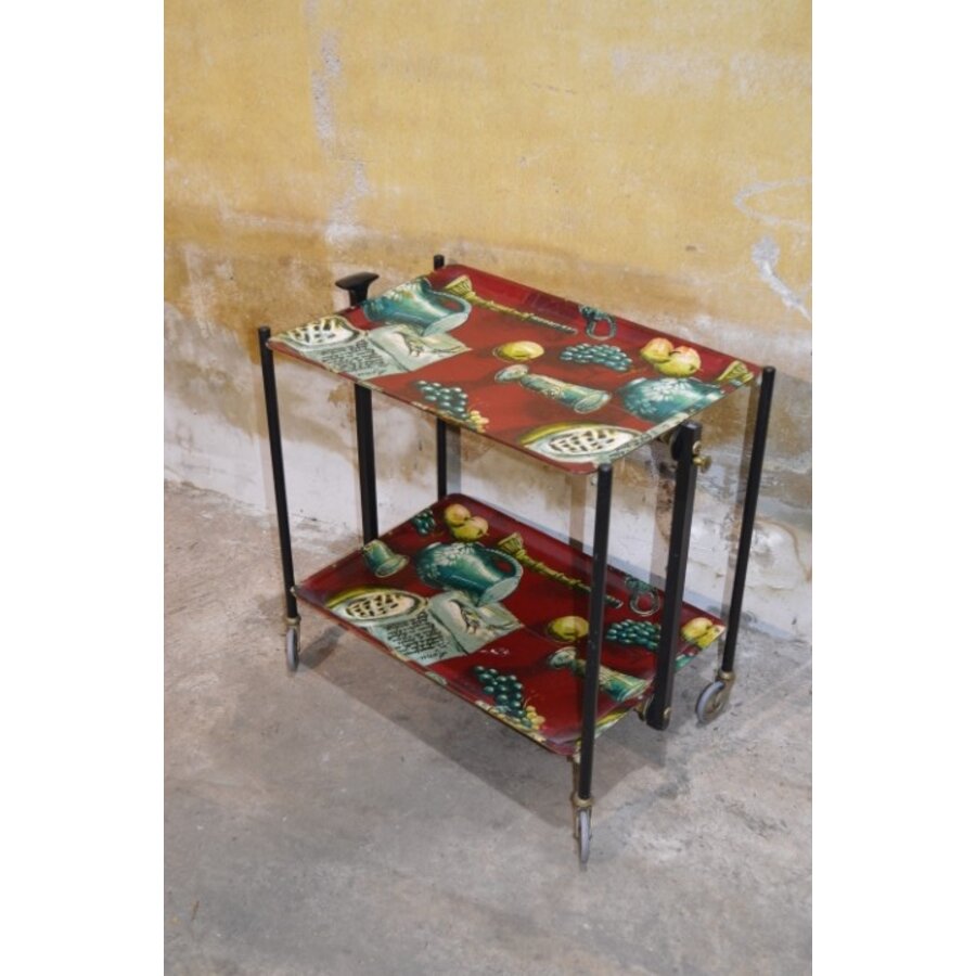 Vintage Dinett serveerwagen met inklapmechanisme – Duitsland-3