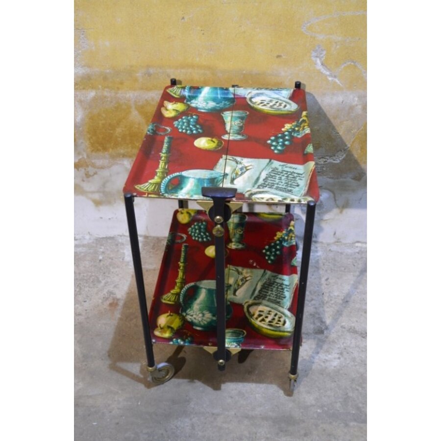 Vintage Dinett serveerwagen met inklapmechanisme – Duitsland-4