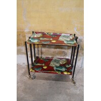 thumb-Vintage Dinett serveerwagen met inklapmechanisme – Duitsland-5