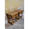 LoodsVol, Tweedehands Vintage eiken nachtkastjes – set van 2