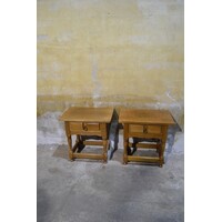 thumb-Vintage eiken nachtkastjes – set van 2-2