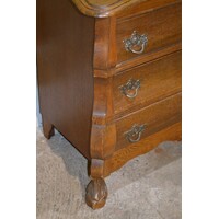 thumb-Vintage donker eiken buikkastje met 3 lades-2