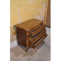 thumb-Vintage donker eiken buikkastje met 3 lades-5