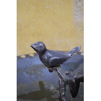 thumb-Zwart metalen vogelschaal met metalen vogeltje-6