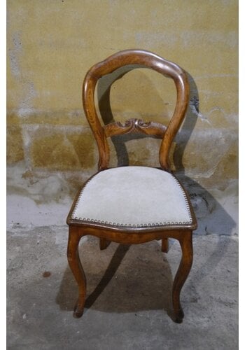 Engelse stoel medaillon rug circa 1880 