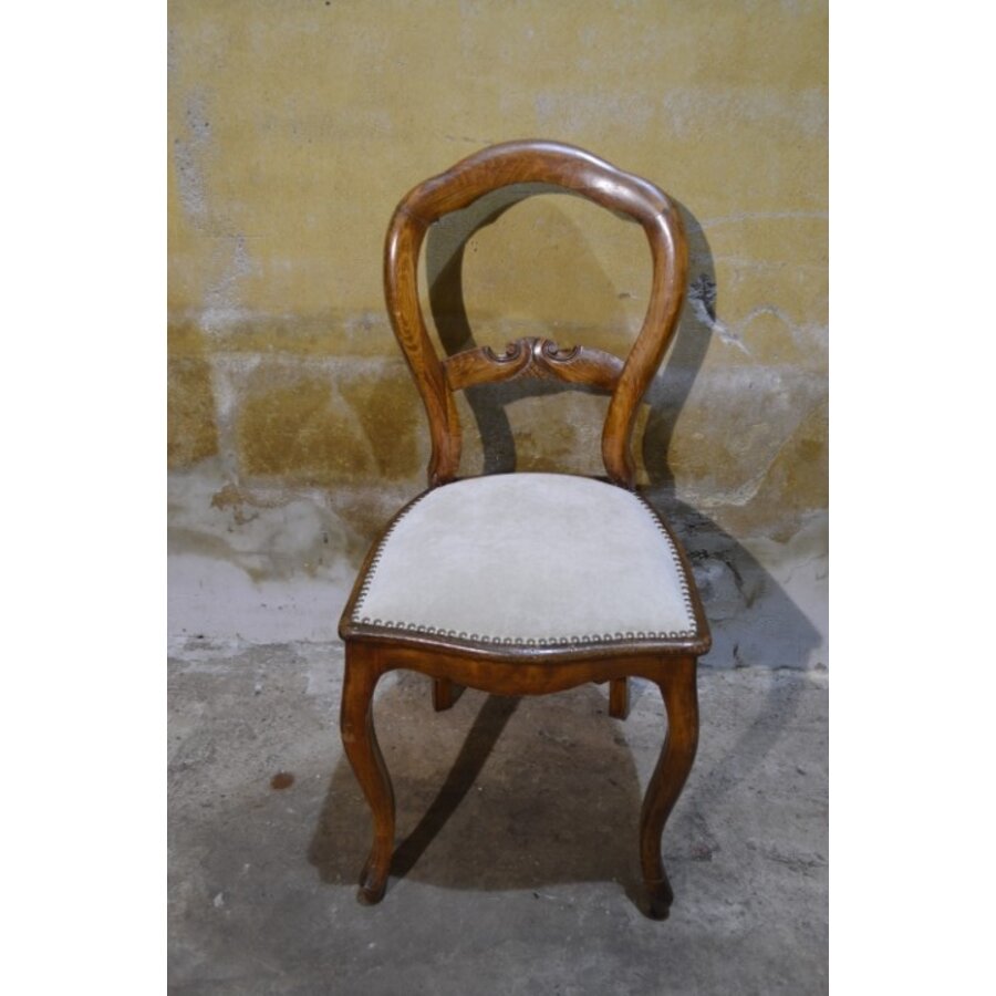 Engelse stoel met medaillonrugleuning circa 1880 – Vintage design-1