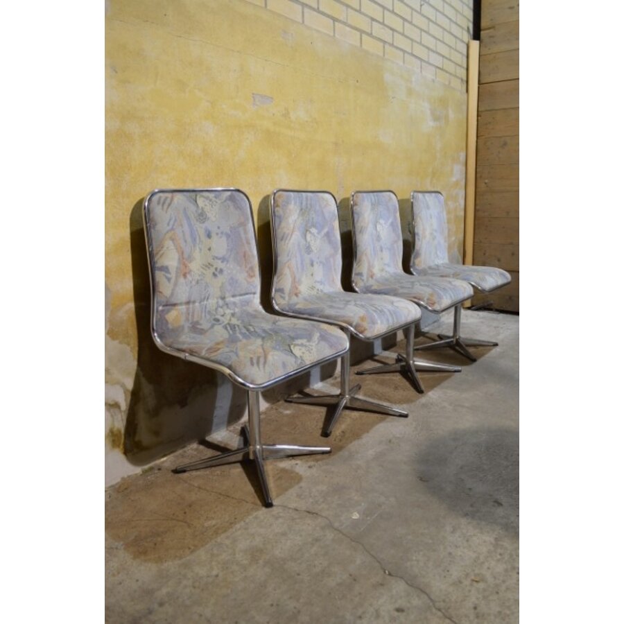 Set van vier vintage draaistoelen van Tacke Zitsmöbel, jaren 70-5