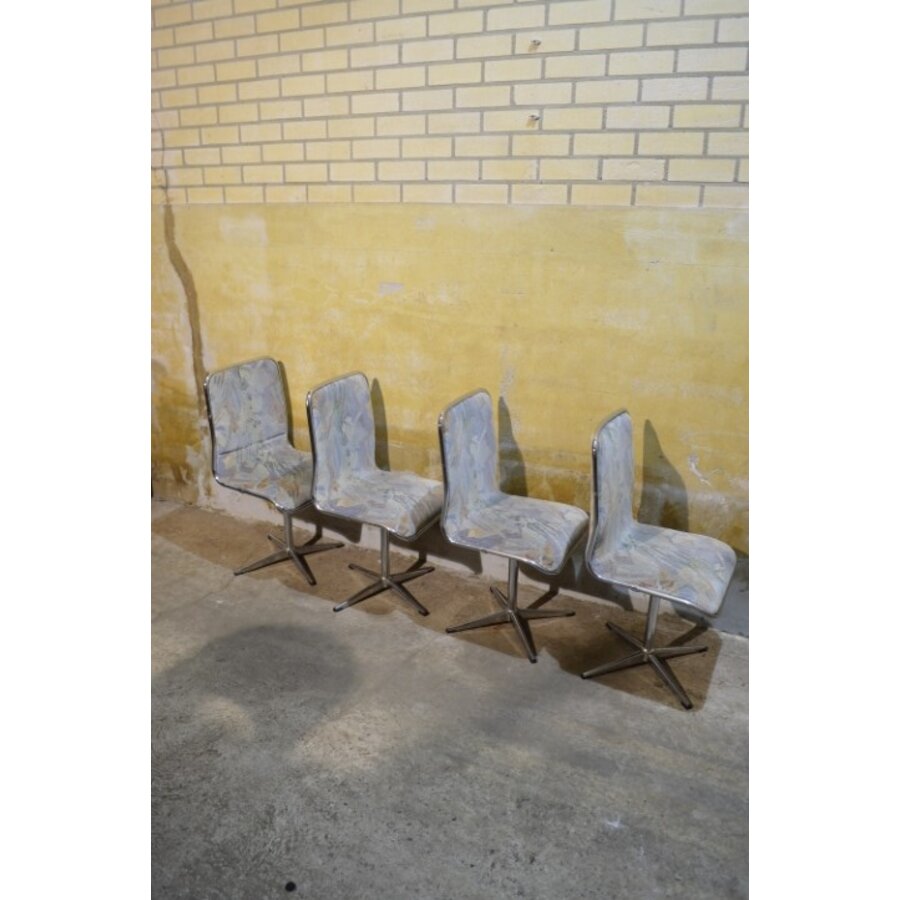 Set van vier vintage draaistoelen van Tacke Zitsmöbel, jaren 70-6