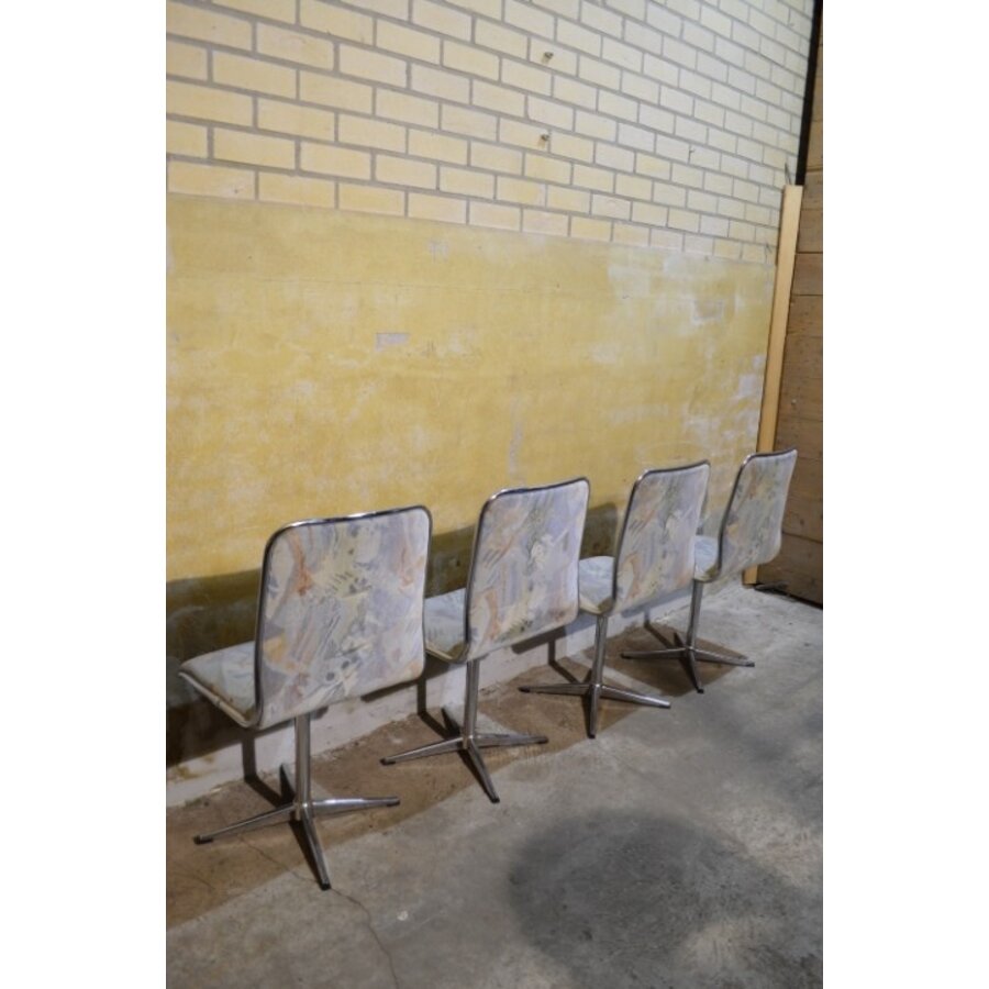 Set van vier vintage draaistoelen van Tacke Zitsmöbel, jaren 70-8