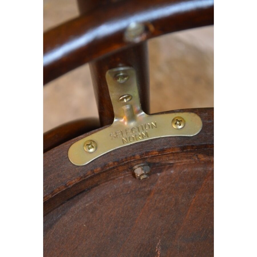 Vintage stoelen van gebogen hout in Thonet stijl-3