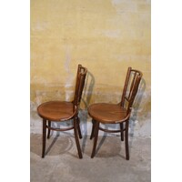 thumb-Vintage stoelen van gebogen hout in Thonet stijl-6