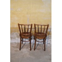 thumb-Vintage stoelen van gebogen hout in Thonet stijl-7