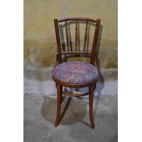 thumb-Art Nouveau bistrostoel van beukenhout in Thonet stijl jaren 50-60-1