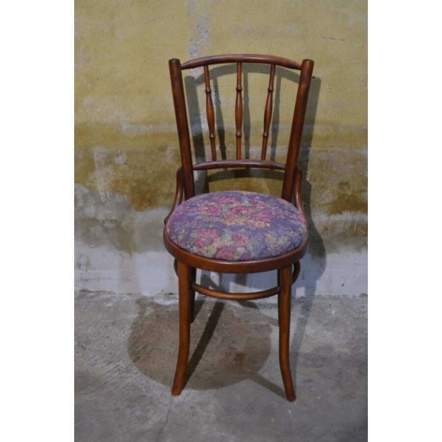 Art Nouveau bistrostoel van beukenhout in Thonet stijl jaren 50-60-1
