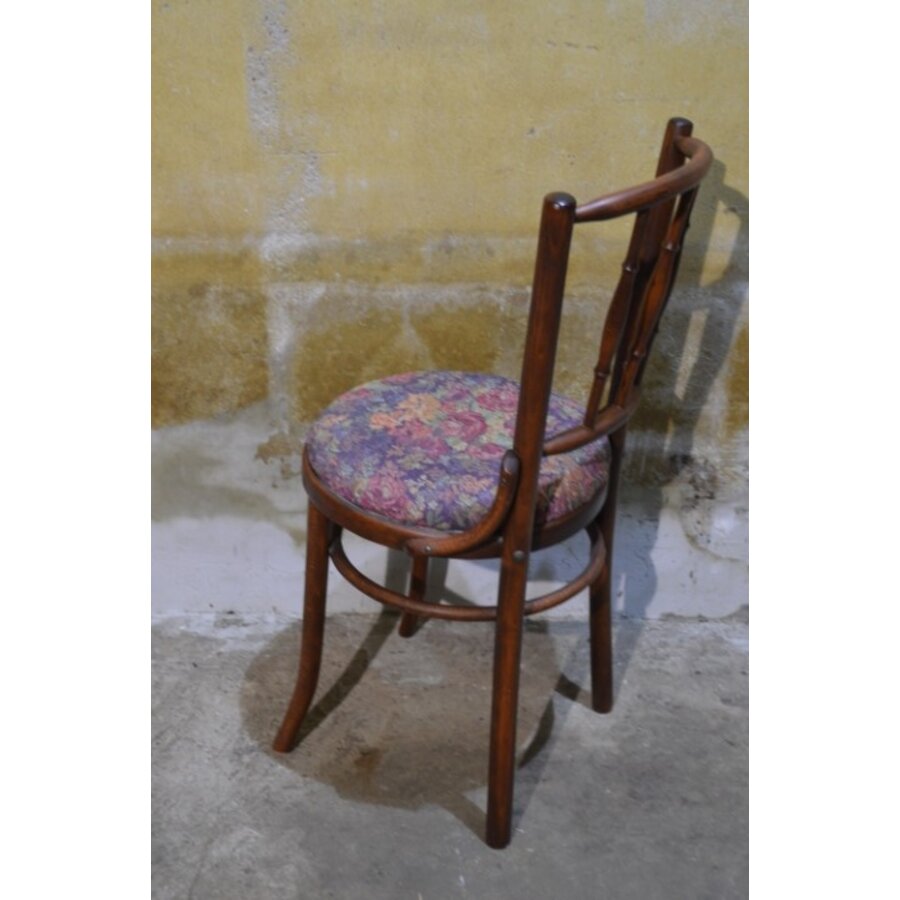 Art Nouveau bistrostoel van beukenhout in Thonet stijl jaren 50-60-4