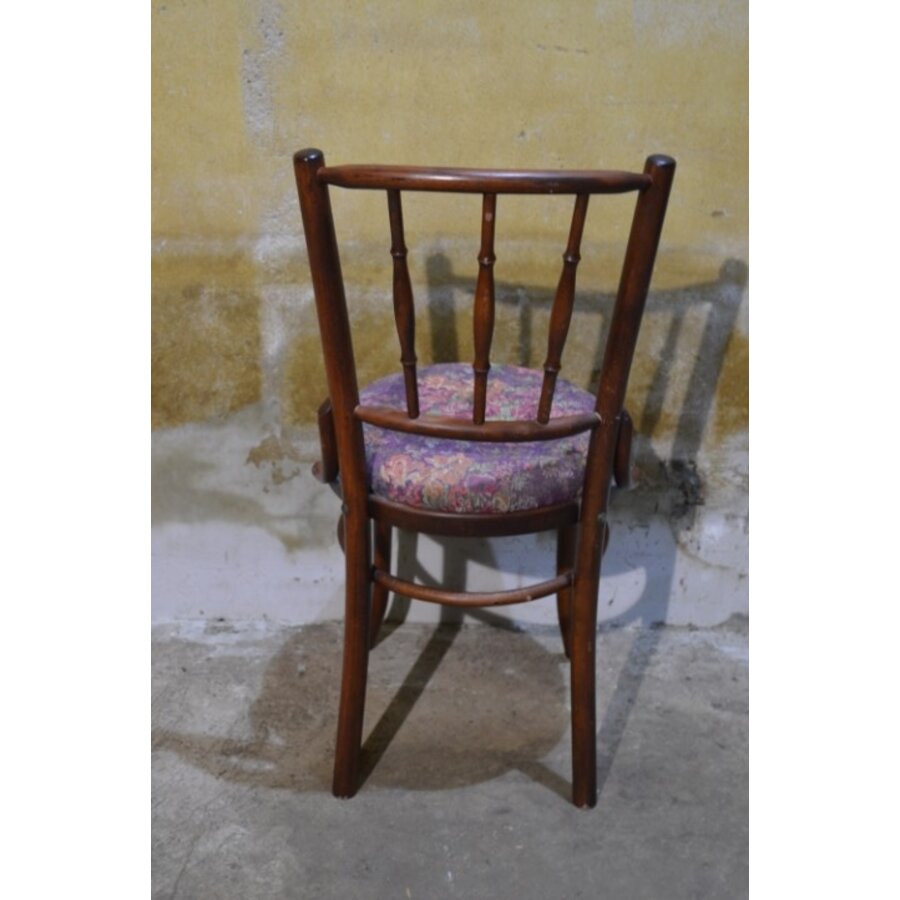 Art Nouveau bistrostoel van beukenhout in Thonet stijl jaren 50-60-5