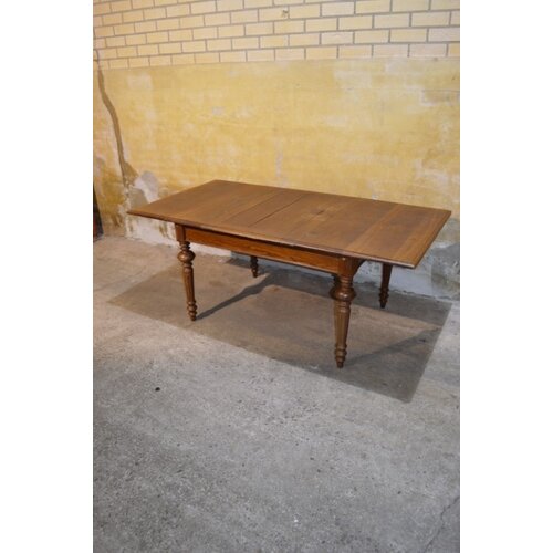 Antieke eiken uitschuiftafel 