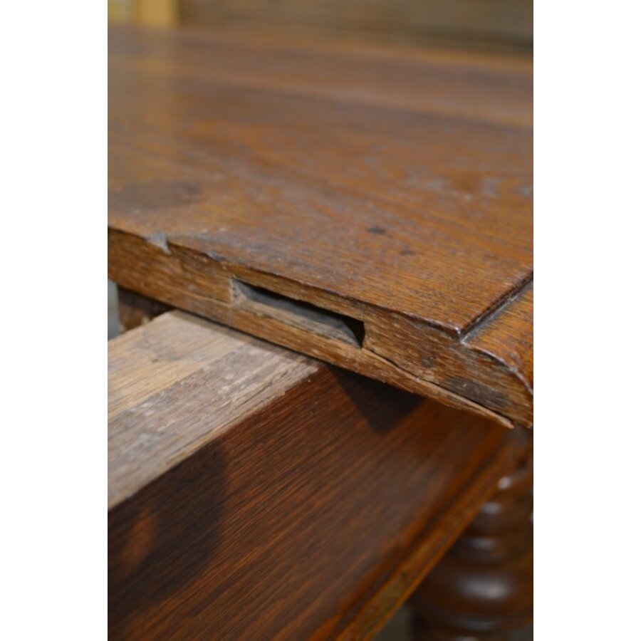 Antieke eiken uitschuiftafel – Waarschijnlijk Elzas-6