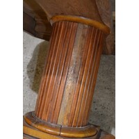 thumb-Antieke Art Nouveau eettafel – Kolompoot uitschuifbaar-2