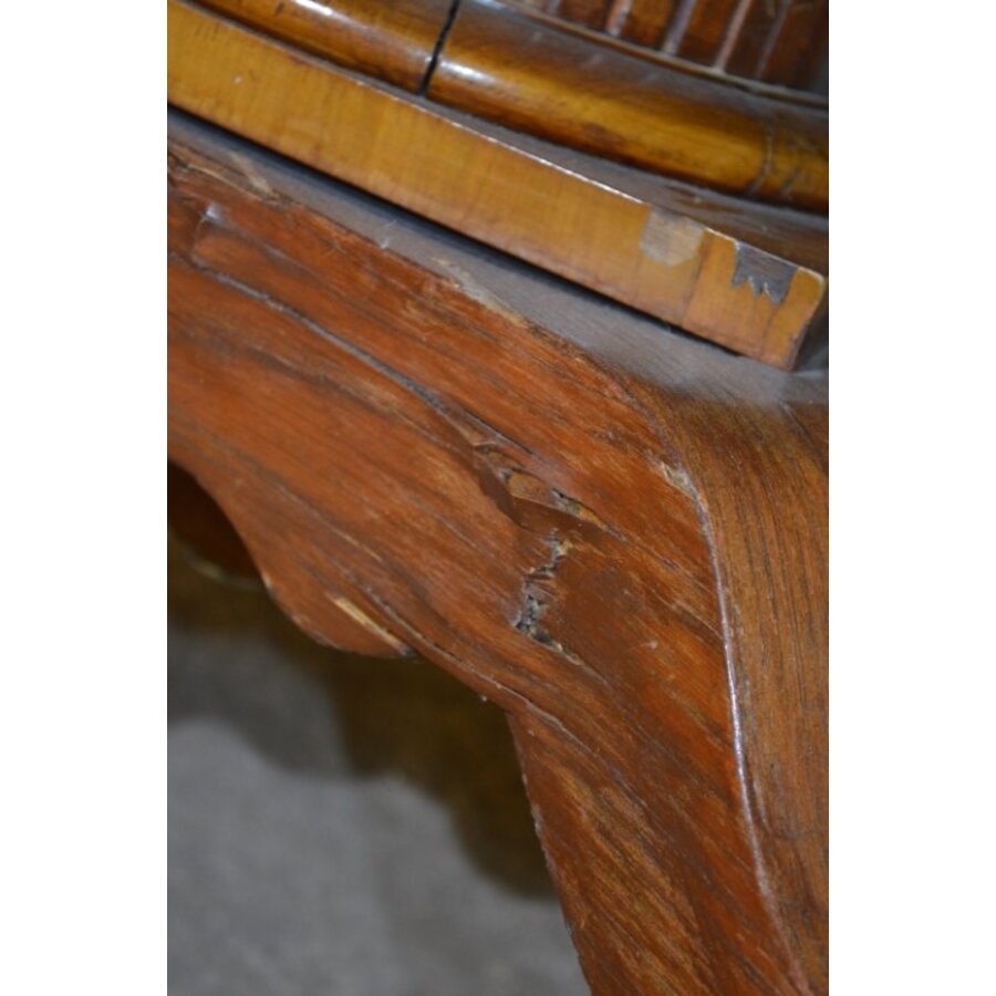 Antieke Art Nouveau eettafel – Kolompoot uitschuifbaar-3