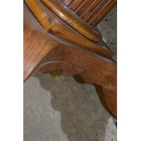 thumb-Antieke Art Nouveau eettafel – Kolompoot uitschuifbaar-4