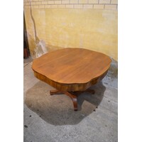 thumb-Antieke Art Nouveau eettafel – Kolompoot uitschuifbaar-6