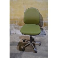 thumb-Vintage bureaustoel met groene skai bekleding uit de jaren 60-2