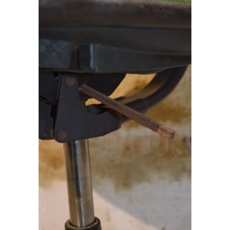 Vintage bureaustoel met groene skai bekleding uit de jaren 60-5