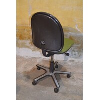 thumb-Vintage bureaustoel met groene skai bekleding uit de jaren 60-7