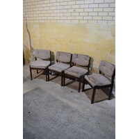 thumb-Set van 4 retro mid-century Scandinavische keukenstoelen jaren 60-2