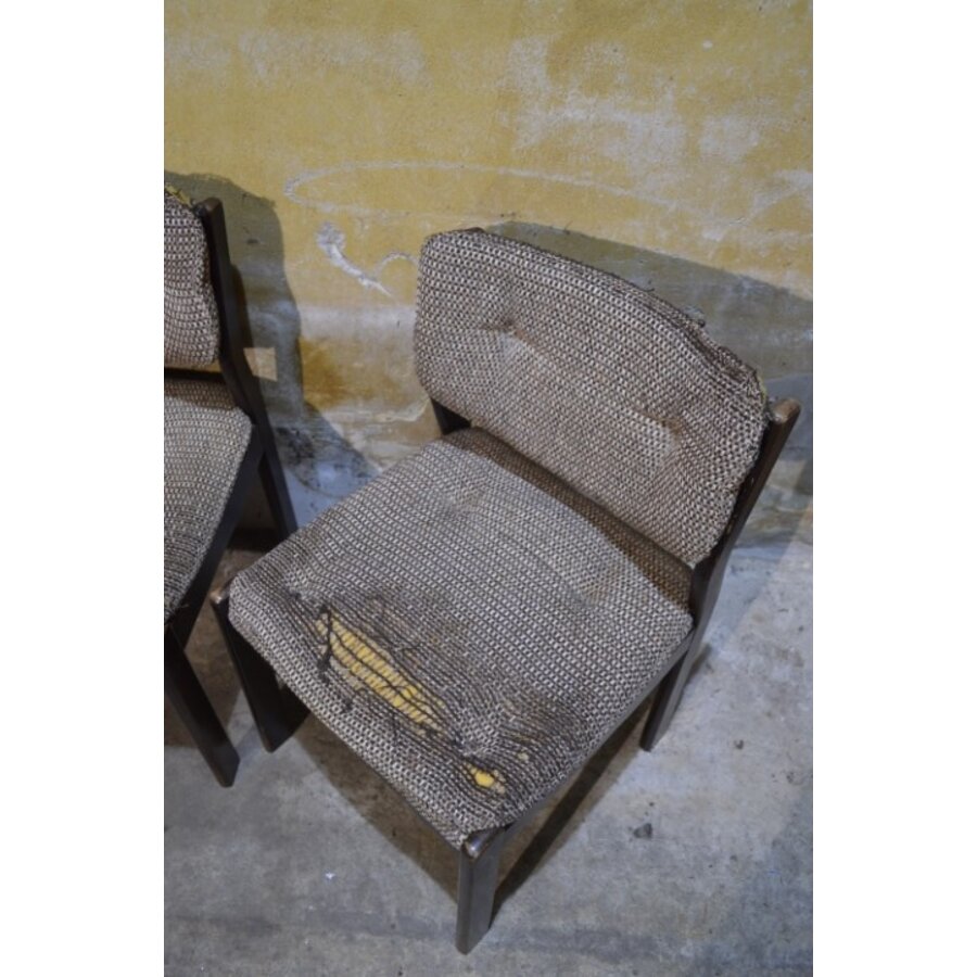 Set van 4 retro mid-century Scandinavische keukenstoelen jaren 60-3