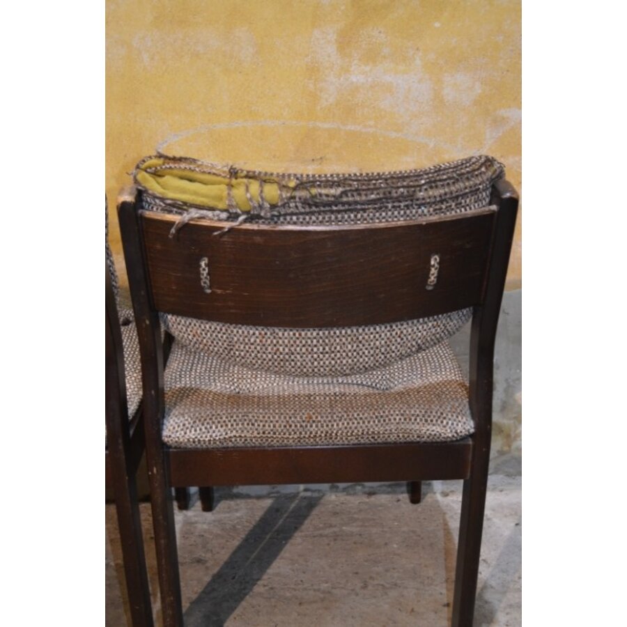 Set van 4 retro mid-century Scandinavische keukenstoelen jaren 60-8