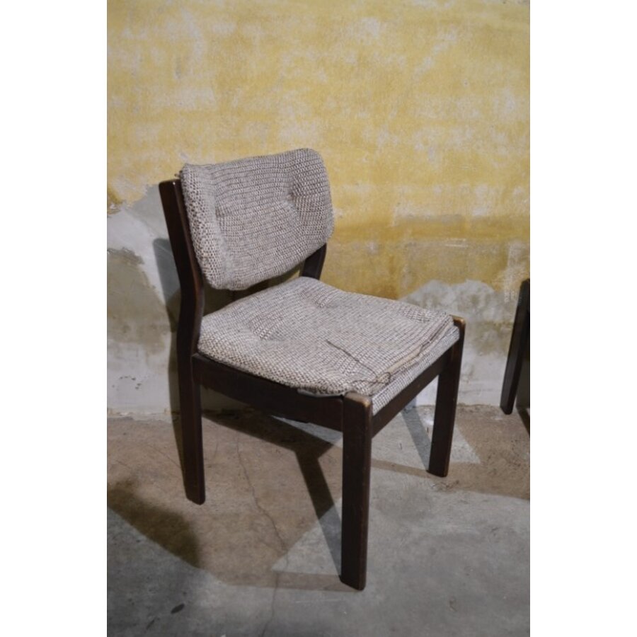 Set van 4 retro mid-century Scandinavische keukenstoelen jaren 60-10