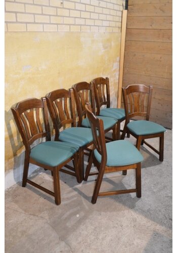 6 eiken stoelen jaren 80 