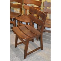 thumb-Set van 6 vintage brutalist eiken eetkamerstoelen jaren 70-3