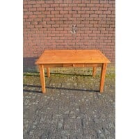 thumb-Grenen eettafel met lade en demontabele poten-2