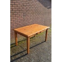 thumb-Grenen eettafel met lade en demontabele poten-3
