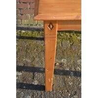 thumb-Grenen eettafel met lade en demontabele poten-4