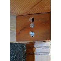 thumb-Grenen eettafel met lade en demontabele poten-8