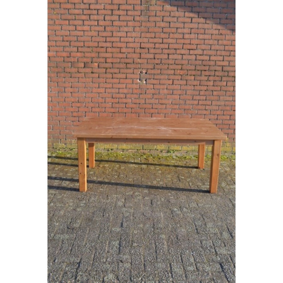 Lange grenen eettafel voor 10 personen met opknapwerk-3