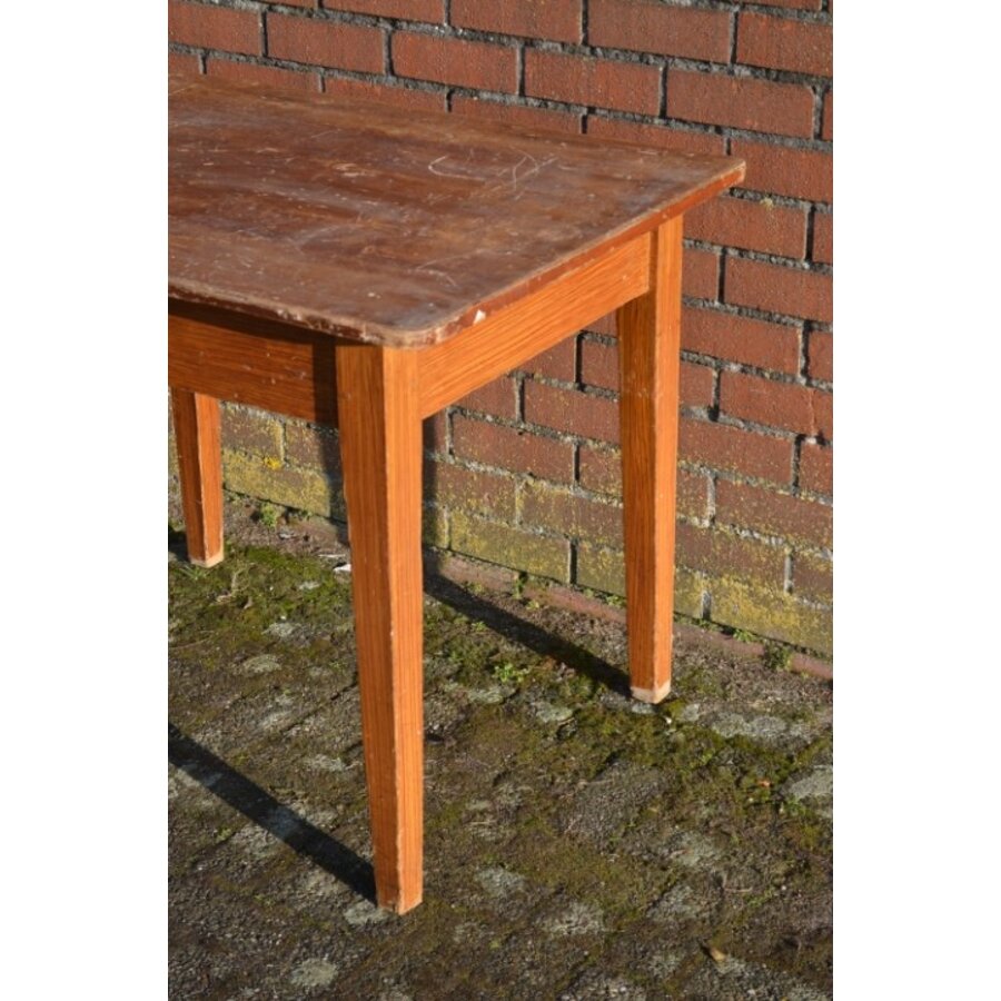 Antiek grenen bijzettafeltje met geleefde uitstraling-6