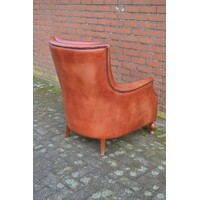 thumb-Engelse Bendic International Chesterfield fauteuil van cognackleurig schapenleer-6