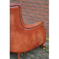 thumb-Engelse Bendic International Chesterfield fauteuil van cognackleurig schapenleer-7