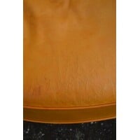 thumb-Eiken bankstel met goudgele leren kussens – 2 banken en 2 fauteuils-8