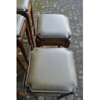 thumb-Set van 6 massief eiken barkrukken met leren zitting en metalen frame – mid-century-8