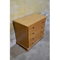 thumb-Vintage ladenkastje van blank eikenfineer met vier lades – jaren 70-1