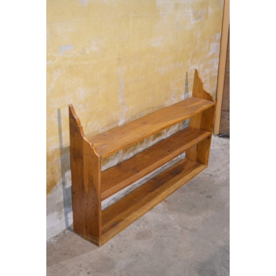 Landelijk schappenkastje van eikenhout – Retro wandplank begin 20e eeuw-1