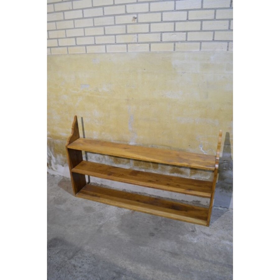 Landelijk schappenkastje van eikenhout – Retro wandplank begin 20e eeuw-3